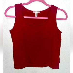 ST John Collections Red Santana knit tank top